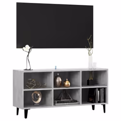 vidaXL TV Cabinet with Metal Legs Concrete Grey Home Sideboard TV Stand Unit - Additional view 4
