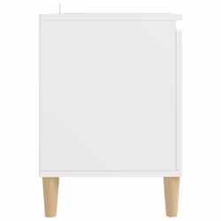 vidaXL TV Cabinet with Solid Wood Legs White Bedroom TV Stand Hifi Cabinet - Additional view 7