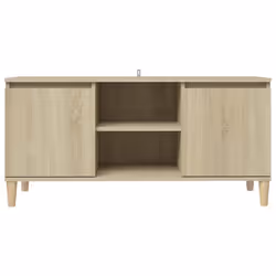 vidaXL TV Cabinet with Solid Wood Legs Sonoma Oak TV Stand Unit Hifi Cabinet - Additional view 6