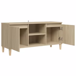 vidaXL TV Cabinet with Solid Wood Legs Sonoma Oak TV Stand Unit Hifi Cabinet - Additional view 8