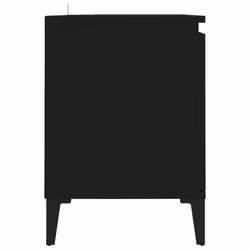 vidaXL TV Cabinet with Metal Legs Black Bedroom TV Stand Unit Hifi Cabinet - Additional view 6