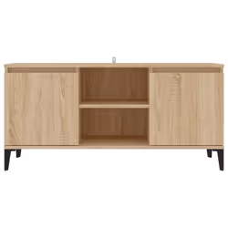vidaXL TV Cabinet with Metal Legs Sonoma Oak Bedroom TV Stand Hifi Cabinet - Additional view 6