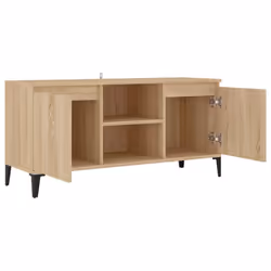 vidaXL TV Cabinet with Metal Legs Sonoma Oak Bedroom TV Stand Hifi Cabinet - Additional view 8