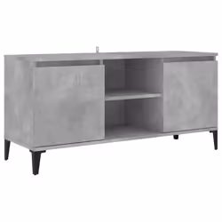 vidaXL TV Cabinet with Metal Legs Concrete Grey Bedroom TV Stand Hifi Cabinet