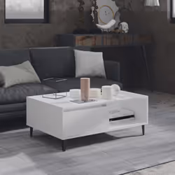 vidaXL Coffee Table White Chipboard Living room Furniture Couch Sofa Table
