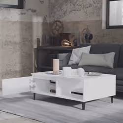 vidaXL Coffee Table White Chipboard Living room Furniture Couch Sofa Table - Additional view 4