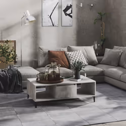vidaXL Coffee Table Concrete Grey Engineered Wood Couch Accent Indoor Table