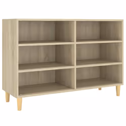 vidaXL Sideboard Sonoma Oak Engineered Wood Book Storage Cabinet Standing Rack