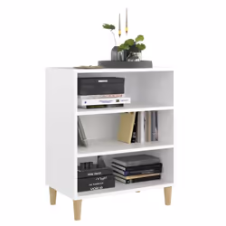 vidaXL Sideboard White Engineered Wood Furniture Storage Cabinet Side Cabinet - Additional view 4