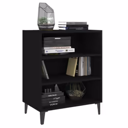 vidaXL Sideboard Black Engineered Wood Furniture Storage Cabinet Side Cabinet - Additional view 4