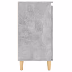 vidaXL Sideboard with Solid Wood Legs Concrete Grey Engineered Wood Cabinet - Additional view 6