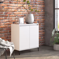 vidaXL Sideboard White Engineered Wood Book Storage Cabinet Indoor Furniture