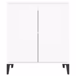 vidaXL Sideboard White Engineered Wood Book Storage Cabinet Indoor Furniture - Additional view 5
