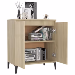 vidaXL Sideboard Sonoma Oak Engineered Wood Storage Cabinet Indoor Furniture - Additional view 4