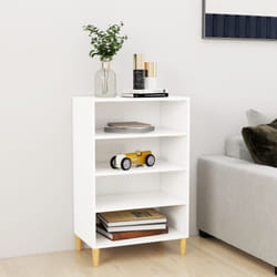 vidaXL Sideboard White Engineered Wood Book Storage Cabinet Indoor Furniture