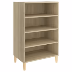 vidaXL Sideboard Sonoma Oak Engineered Wood Storage Cabinet Indoor Furniture - Additional view 3