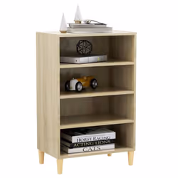 vidaXL Sideboard Sonoma Oak Engineered Wood Storage Cabinet Indoor Furniture - Additional view 4