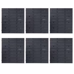 vidaXL Storage Bin Kit with Wall Panels 96 Piece Red and Black Tool Boxes - Additional view 4