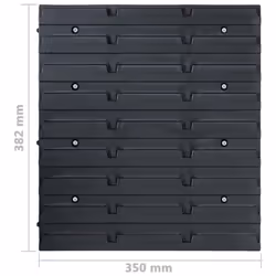 vidaXL Storage Bin Kit with Wall Panels 96 Piece Red and Black Tool Boxes - Additional view 8