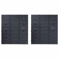 vidaXL Storage Bin Kit with Wall Panels 39 Piece Red and Black Tool Boxes - Additional view 5