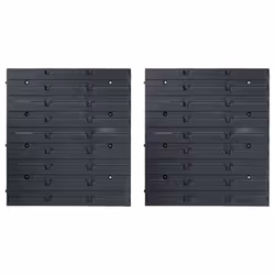 vidaXL Storage Bin Kit with Wall Panels 71 Piece Red and Black Tool Boxes