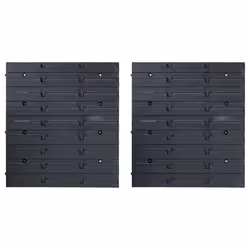 vidaXL Storage Bin Kit with Wall Panels 34 Piece Red and Black Tool Boxes - Additional view 7