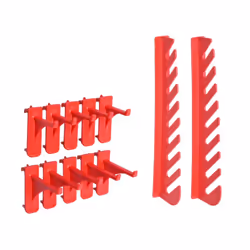 vidaXL Storage Bin Kit with Wall Panels 80 Piece Red and Black Tool Boxes - Additional view 4