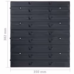 vidaXL Storage Bin Kit 103 Piece with Wall Panels Tool Organiser Red and Black - Additional view 7