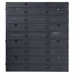 vidaXL 136 Piece Storage Bin Kit with Wall Panels Red and Black bin kit - Additional view 6