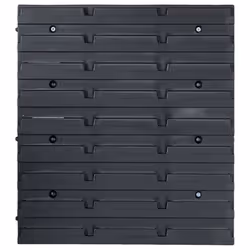 vidaXL Storage Bin Kit with Wall Panels 96 Piece Blue and Black Tool Boxes
