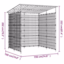 vidaXL Bicycle Shed Steel Black Outdoor Garden Bicycle Shelter Storage Shed - Additional view 5