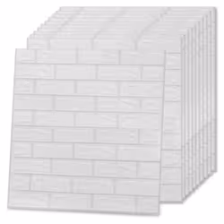 vidaXL 10x 3D Wallpaper Bricks Self-adhesive White Wall Stickers 3D Stickers