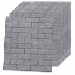 vidaXL 20x 3D Wallpaper Bricks Self-adhesive Anthracite Wall Stickers Brick 3D