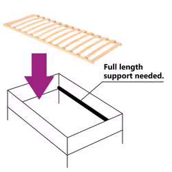 vidaXL Slatted Bed Base with 13 Slats 80x200 cm Bedroom Wooden Bed Fame Slat - Additional view 3