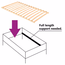 vidaXL Slatted Bed Base with 13 Slats 120x200 cm Bedroom Wooden Bed Fame Slat - Additional view 3