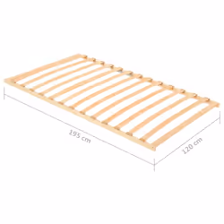 vidaXL Slatted Bed Base with 13 Slats 120x200 cm Bedroom Wooden Bed Fame Slat - Additional view 6