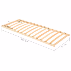 vidaXL Slatted Bed Base with 13 Slats Adjustable Head 70x200 cm Bed Frame - Additional view 7
