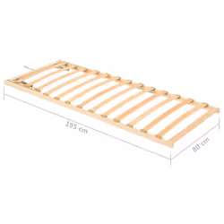 vidaXL Slatted Bed Base with 13 Slats Adjustable Head 80x200 cm Bed Frame - Additional view 7