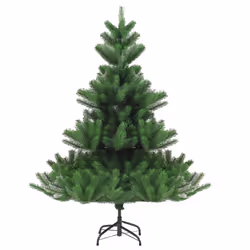 vidaXL Nordmann Fir Artificial Christmas Tree Green Xmas Decoration Tree Set