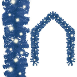 vidaXL Christmas Garland with LED Lights 5 m Blue Holiday Xmas Decoration