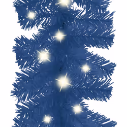 vidaXL Christmas Garland with LED Lights 10 m Blue Holiday Xmas Decoration