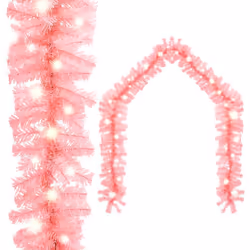 vidaXL Christmas Garland with LED Lights 5 m Pink Holiday Xmas Decoration