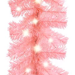 vidaXL Christmas Garland with LED Lights 10 m Pink Holiday Xmas Decoration - Additional view 4