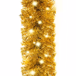 vidaXL Christmas Garland with LED Lights 5 m Gold Holiday Xmas Decoration - Additional view 5
