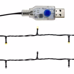 vidaXL Christmas Garland with LED Lights 10 m Silver Holiday Xmas Decoration - Additional view 6