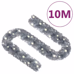 vidaXL Christmas Garland with LED Lights 10 m Silver Holiday Xmas Decoration - Additional view 7