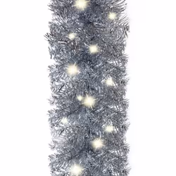 vidaXL Christmas Garland with LED Lights 20 m Silver Holiday Xmas Decoration - Additional view 5