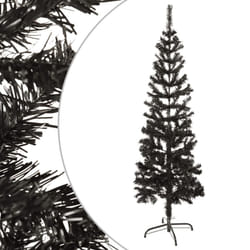 vidaXL Slim Christmas Tree Black 150 cm Holiday Decoration Xmas Tree Ornament