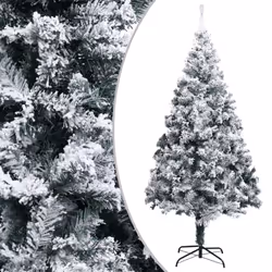 vidaXL Artificial Christmas Tree with Flocked Snow Green 300 cm PVC Decoration