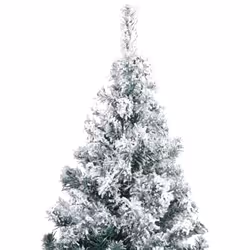vidaXL Artificial Christmas Tree with Flocked Snow Green 300 cm PVC Decoration